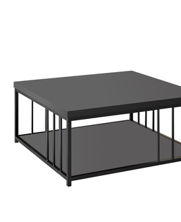 Konferenční stolky Konferenční stolek DISTLER, antracit/černá