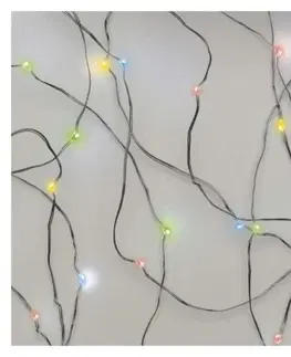 Vánoční řetězy a lamety EMOS Vánoční LED řetěz Nanos vnitřní s časovačem 1,9 m vícebarevný