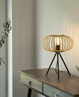 Designové stolní lampy LEUCHTEN DIREKT is JUST LIGHT Stolní lampa, E27 pro LED žárovka vyměnitelné, dřevo