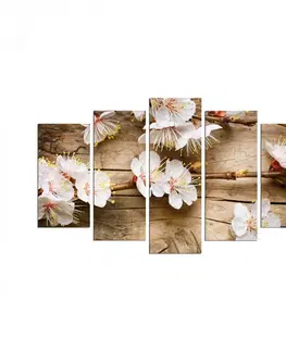 Obrazy Hanah Home Vícedílný obraz Flower In The Blossom 110 x 60 cm