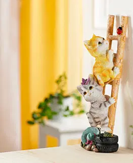Dekorační figurky Dekorace "Kočky na žebříku"