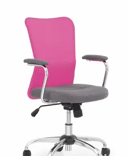 Kancelářské židle HALMAR Studentská židle Nady šedá/růžová