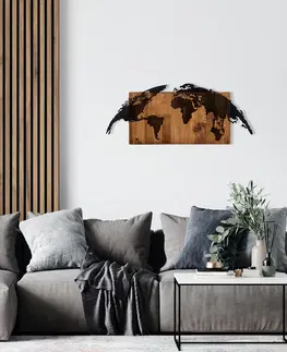 Nástěnné dekorace Nástěnná dekorace dřevo SVĚTADÍLY tmavé 83 x 35 cm