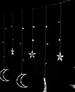Vánoční řetězy a lamety MULTISTORE Vánoční světelný LED řetěz Luna Stars 400 cm studený bílý