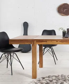 Designové a luxusní jídelní stoly Estila Stylový masivní jídelní stůl Massive 120-200cm rozkládací