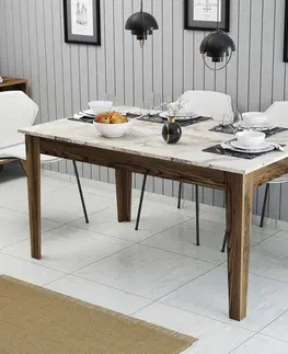 Kuchyňské a jídelní stoly Jídelní stůl MILAN ořech bílý
