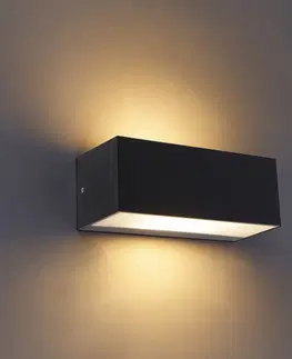Venkovni nastenne svetlo Moderní nástěnné svítidlo černé IP65 - Houks