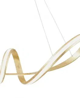 Designová závěsná svítidla PAUL NEUHAUS LED závěsné svítidlo, zlatá, elegantní design SimplyDim 3000K PN 8292-12