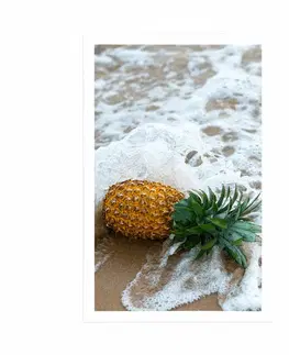 Příroda Plakát ananas ve vlně oceánu