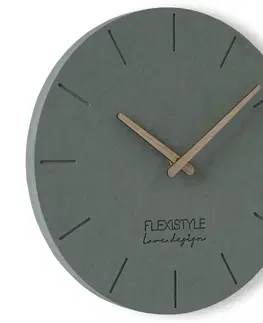 Nástěnné hodiny Moderní kulaté hodiny na zeď 30cm šedé