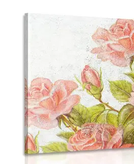 Obrazy květů Obraz vintage kytice růží