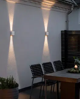 Venkovní nástěnná svítidla Konstsmide LED venkovní světlo Chieri 2 zdroje 18 cm bílá