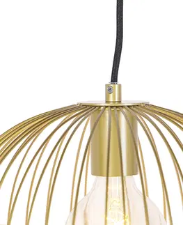 Zavesna svitidla Designová závěsná lampa zlatá - Wire Dough
