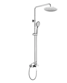 Sprchy a sprchové panely MEREO Viana sprchová baterie s talířovou kulatou slim sprchou, nerez CBE60104SC