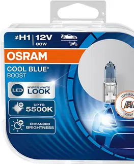 Autožárovky OSRAM H1 12V 80W P14,5s COOL BLUE BOOST 5500K 2ks 62150CBB-HCB