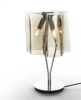 Designové stolní lampy Artemide Logico stolní lampa - fumé difuzor, chromová struktura 0457110A