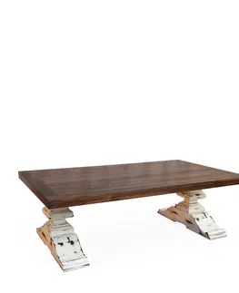 Designové a luxusní konferenční stolky Estila Jedinečný konferenční stolek BLANC z masivu