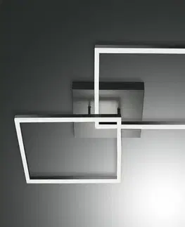 Stropní svítidla Fabas Luce LED stropní světlo Bard 65x65 cm 2 zdroje antracit