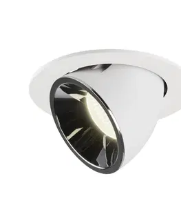 LED podhledová svítidla SLV BIG WHITE NUMINOS GIMBLE L zápustné stropní svítidlo bílé/chrom 4000 K 55° 1006028