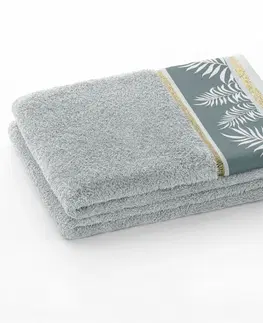 Ručníky Bavlněný ručník AmeliaHome Pavos šedý, velikost 50x90