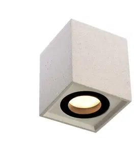 Moderní bodová svítidla ACA Lighting stropní svítidlo 1XGU10 bílý beton 8,5X8,5XH10CM MONTE MK131S10W