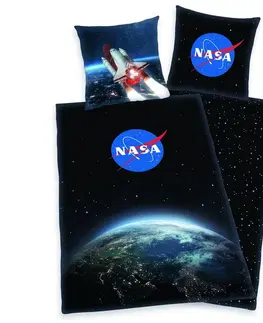 Povlečení Herding Bavlněné povlečení NASA, 140 x 200 cm, 70 x 90 cm