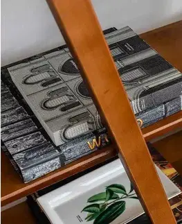 Regály a poličky Sofahouse Designový regál Uluwehi 148 cm vzor ořech