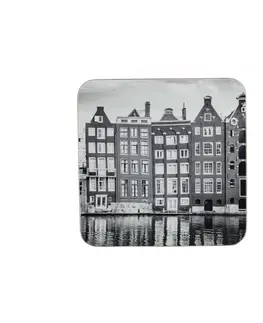 Prkénka a krájecí desky 6ks pevné korkové podtácky s motivem Amsterdam - 10*10*0,4cm Mars & More SCOZA