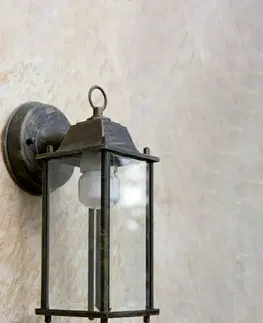 Rustikální venkovní nástěnná svítidla FARO DADO nástěnná lampa, hnědá