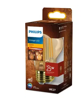 LED žárovky Philips LED filament žárovka E27 A60 3,1W (25W) 250lm 1800K nestmívatelná, jantarová