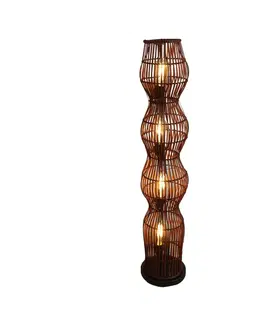Stojací lampy Eco-Light Bambusová stojací lampa, hnědá