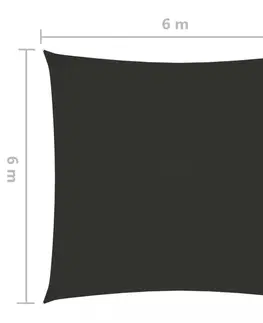 Stínící textilie Stínící plachta čtvercová 6 x 6 m oxfordská látka Dekorhome Hnědá