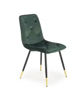 Židle Jídelní židle K438 Halmar Tmavě zelená