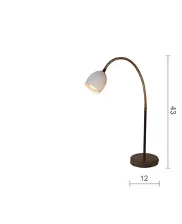 Stolní lampy Menzel Menzel Provence matt stolní lampa s ramenem