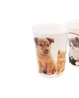 Sklenice TVAR - Pohár plastový 4dl pejsi/kočičky různé motivy