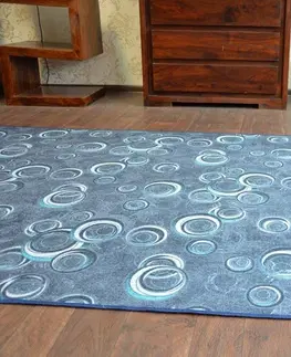 Koberce a koberečky Dywany Lusczow Kusový koberec DROPS Bubbles šedo-modrý, velikost 100x200