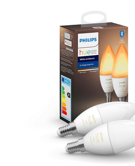 Svítidla Philips SADA 2x LED Stmívatelná žárovka Philips Hue WHITE B39 E14/4W/230V 2200K-6500K 