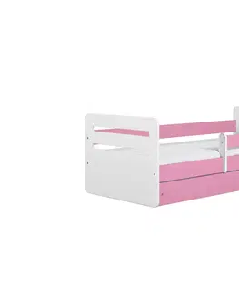 Dětské postýlky Kocot kids Dětská postel Tomi růžová, varianta 80x160, bez šuplíků, s matrací