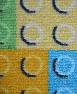 Koberce a koberečky Dywany Lusczow Dětský kusový koberec LEGO zelený, velikost 200x350