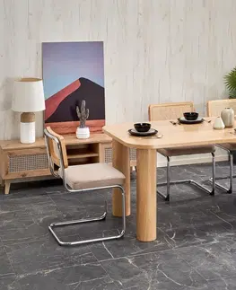 Jídelní stoly HALMAR Rozkládací jídelní stůl AZUL přírodní dub/hnědý