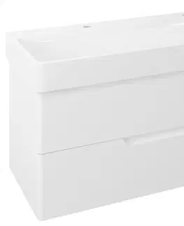Koupelnový nábytek SAPHO MEDIENA umyvadlová skříňka 117x50,5x48,5cm, bílá mat/bílá mat MD120