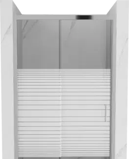 Sprchové kouty Sprchové dveře MEXEN Apia 140cm stříbrný