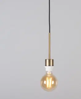 Zavesna svitidla Moderní závěsná lampa bronzová s odstínem 45 cm bílá - Combi 1