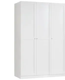 Šatní skříně s otočnými dveřmi Skříň UNIT, vybavení komfort, Bílá, Š. 136,7 Cm