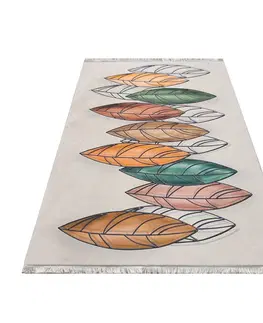 Moderní koberce Protiskluzový koberec s motivem listů