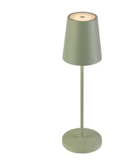LED stolní lampy BIG WHITE (SLV) VINOLINA TWO stolní svítidlo, aku, IP65, 2200/2700/3000 K, TOUCH, zelená 1007696