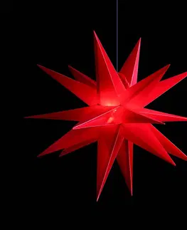 Vánoční světelná hvězda STERNTALER 18cípá XL plastová hvězda venkovní - červená