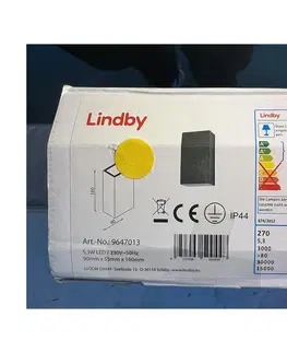 Svítidla Lindby Lindby - LED Venkovní nástěnné svítidlo WEERD LED/5,3W/230V IP44 