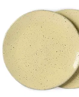 Talíře 2ks žlutý dezertní talíř Gradient Ceramics - Ø 22,5*1,5cm    HKLIVING ACE6901