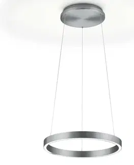 Závěsná světla Knapstein LED závěsné světlo Svea-40, senzor gest, nikl